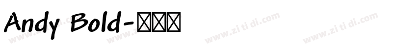 Andy Bold字体转换